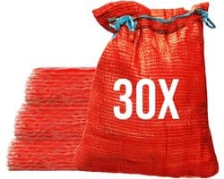 Raschelzakken - Netzakken - Oogst Opslag - Ademend Materiaal - 100 stuks 42x60cm - Rood