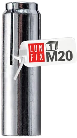 Inslaganker M20 - Slaganker stalen plug - Zware lasten bevestigen - Verzinkt staal corrosiebestendig - M20 20mm diameter - Zilver — thumbnail 1