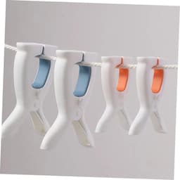 8 stuks Konijnenoortjes Strandstoel Handdoekclip - Wasknijpers - Unieke Wasknijper in Konijnenoortjes voor Strand - Zwembadfeest - Camping - Warmwaterbron ( Wit-Blauw en Wit-Oranje) — thumbnail 5
