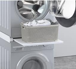 RONN® Tussenstuk Wasmachine Droger - Stapelkit - Tussenstuk Wasmachine en Droger - Tussenstuk Wasmachine Droger Wit- Tussenstuk Wasmachine Droger Aeg - Wit - 60cm x 72cm x 10cm — thumbnail 2