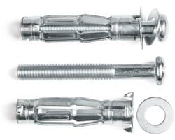 Wandankers - Expansiebouten pluggen - Bevestigen in muur - Robuuste metalen constructie - M4X21 20 stuks - One Color