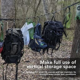 Kampeer Kledinglijn - Waslijn - Drogen Buiten - Verstelbare Lengte - 20 cm - Nylon — thumbnail 4
