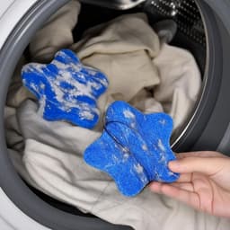 Haarverwijderaar Wasgoed - Wasmachine Lintvanger - Vlekkeloze Was Resultaten - Herbruikbaar Polyurethaan - 3 Stuks - Blauw — thumbnail 3