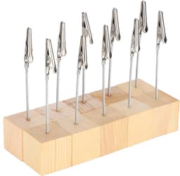 Notitieclips - Kaarthouders - Bureau Organisatie - Stabiele Houten Basis - 10 Stuks - Natuurlijk Hout — thumbnail 3