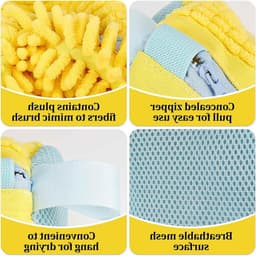 Waszak voor Kleding en Schoenen, Herbruikbare en Draagbare Polyester Tas met Rits, 39 x 19 cm, Geel, Perfect voor Was en Bescherming — thumbnail 4