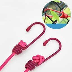 Waslijnen Elastieken Reizen - Touw Met Clips - Kleding Drogen Buiten - Aanpasbare Lengte - 180 cm - Zwart — thumbnail 2