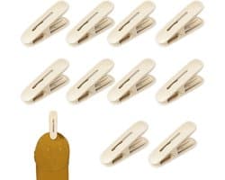 Kleding Pins - Wasknijpers Hanger - Kleding Drogen - Winddichte Clip - 10 Stuks - Romig