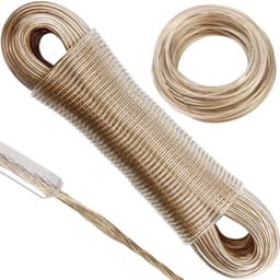 Waslijn 30m - Kledinglijn Buiten - Buiten Wassen - Extra Sterke Stalen Kern - 120kg Draagvermogen - Roestvrij — thumbnail 1