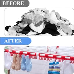 Dailygoods- Sokkenclips 4 stuks - Multifunctioneel Sokker-droogrek - Kunststof Kleerhanger - Ondergoed/Handdoeken - Praktische Sokkenhouders - Ruimtebesparend - Sokkendroger — thumbnail 2