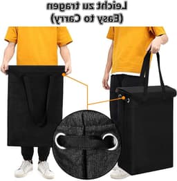 Vouwbare Wasmand met Deksel, 45 Liter, Smal en Hoog, Ideaal voor Badkamer en Slaapkamer, Inclusief 2 Waszakken voor Efficiënt Wassen en Organiseren — thumbnail 3