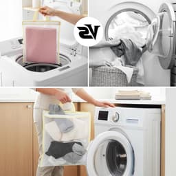 Hanging Waszakken Set van 2 - Kleine Mesh Waszakken voor Kleding, Delicate Lingerie en Sokken met Rits, 13 x 29 cm voor de Wasmachine — thumbnail 2