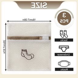Set van 3 Wasnetten voor Delicate Kleding, Ondergoed en Schoenen - Ideaal voor Reis en Wassen, 18 x 20 cm — thumbnail 4