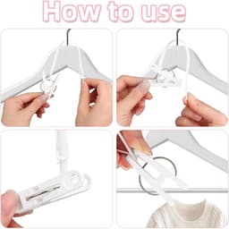 Kledingknijpers - Multi-Functionele Was haken met Touw - 90 Stuks Witte Kledingknijpers — thumbnail 4