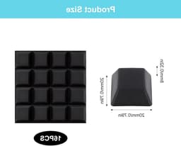 SnelShoppen - 16 Pack Rubber Buffers Zelfklevend Zwarte Silicone Anti-Vibratie Pads Rubber Voeten voor Meubels Speakers Elektrische Apparaten Antislip — thumbnail 5
