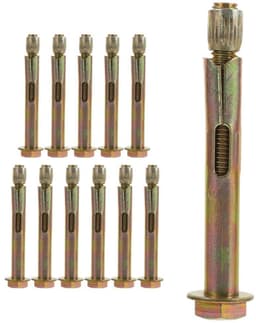 Wandankers - Expansiebouten - Zware Objecten Bevestigen - Robuust Carbon Staal - M8 x 80mm - Goud — thumbnail 1
