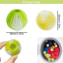 12 stuks haarvangers voor wasmachine, herbruikbaar, anti-windbal voor wasgoed, drogerballen voor natuurlijk antistatisch wassen, snel drogen en verwijderen van dierenharen — thumbnail 3