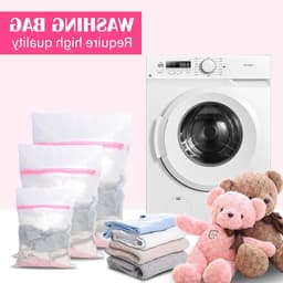 9-delige wasmachine tas set, herbruikbare wasnetten voor het scheiden van kleding, beschermen tegen vervorming en kreuken — thumbnail 4
