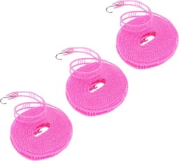 Waslijn Set - Kleding Touw - Kleding Drogen - Winddicht Roosterontwerp - 3 x 5 meter - Roze — thumbnail 1