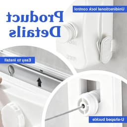 Verstelbare Waslijn van 5.1m met RVS Dubbele Touw en Spanknop voor Muurmontage en Droogcomfort — thumbnail 4