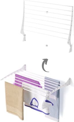 Foxydry Fold 82 cm white wasdroogrek wandmontage clicksysteem - 82 x 50 x 10 cm — thumbnail 1