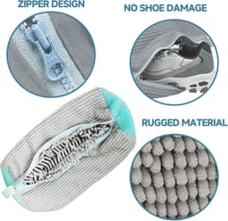 Waszak voor schoenen - Herbruikbare en scheurvaste tas voor optimale bescherming in de wasmachine — thumbnail 3