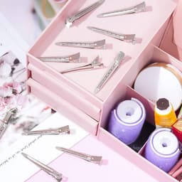 24 stuks Duck Bill Klemmen Zilver - Professionele Metalen Haarclips voor Styling en Kleuring — thumbnail 2