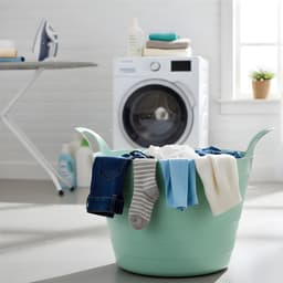 Excellent Houseware Flexibele wasmand - 3x - mintgroen - 30 liter - kunststof - 54 x 37 cm - met handvatten — thumbnail 2