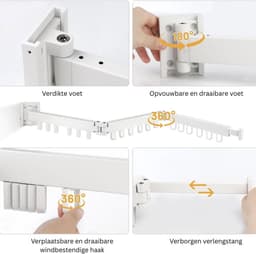 White-Label® Droogtoren Wasrek – Ruimtebesparend Droogrek – Opvouwbaar Wasrek – Ultimate — thumbnail 5