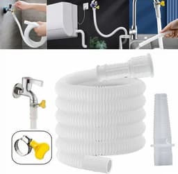 Witte Universele Afvoerslang voor Airco, Wasmachine en Ontvochtiger (5 Meter) — thumbnail 3