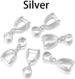30x Zilveren Hanger Sluitingen - Koperen Knijpclips voor Kettingen en Sieraden Maken — thumbnail 3