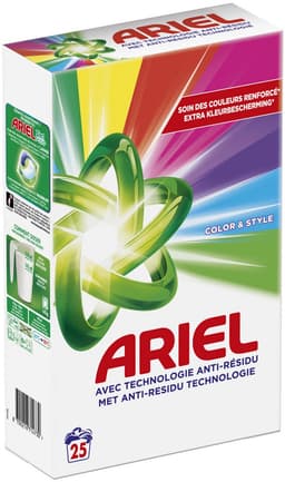Ariel Waspoeder Color 25 Wasbeurten - 6 x 1,375 kg - Voordeelverpakking — thumbnail 2