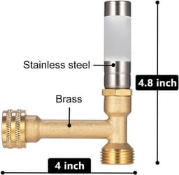 Waterslagdemper Wasmachine - Anti waterslag - Geluidsreductie - Roestvrij staal - 10 x 12.7 cm — thumbnail 2