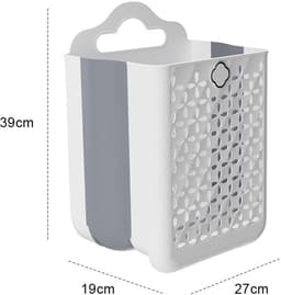 Wasmand - Wassorteerder - Opvouwbare Wasbox voor Badkamer & Slaapkamer - 27×19×39 cm — thumbnail 2