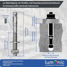 Zwaarlastanker M12 x 325 mm voor Metaalankers en Boutankers — thumbnail 2