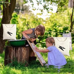 Wasknijper Opbergtas - Waslijn Organizer - Kleine Was Sorteren - Met Ophanghaak - 28 x 32 cm - Zonder Patroon — thumbnail 2