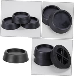 Wasmachine Stabilisator Pads - Anti-Vibratie Voetjes - Apparaten Dempen - Universeel Toepasbaar - 6.5cm Diameter - Zwart — thumbnail 5