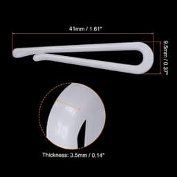 60 stuks witte kunststof krokodillenclips 3,61 cm - duurzaam voor kleding en accessoires — thumbnail 4