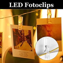 Hangende clips 50 stuks - Transparante wasknijpers en mini-klemmen voor fotos en lichtsnoeren — thumbnail 3