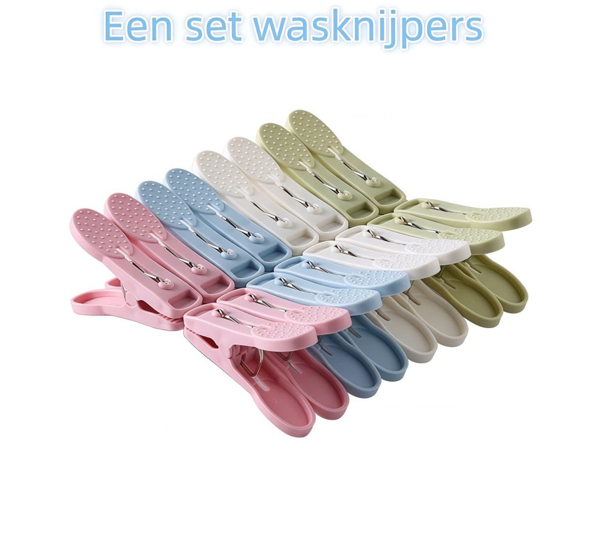 1 set - Wasknijpers - Geschikt voor thuis- en studentenhuizen - Kleding, handdoeken, sokken, ondergoed, enz. vastzetten zonder te markeren wasknijpers - 20 stuks - Diverse kleuren — afbeelding 1