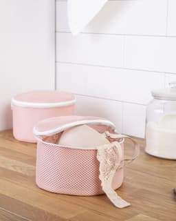 BH Waszakje met Rits -2 Stuks - Waszakken voor Wasgoed - Lingerie Waszakje - Wasnet - Waszak - Wasbol - laundry bag - Roze — thumbnail 3