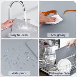 Watervaste wasmachine en droger hoezen, silicone rubber mat voor topbescherming, 60 x 60 cm — thumbnail 4