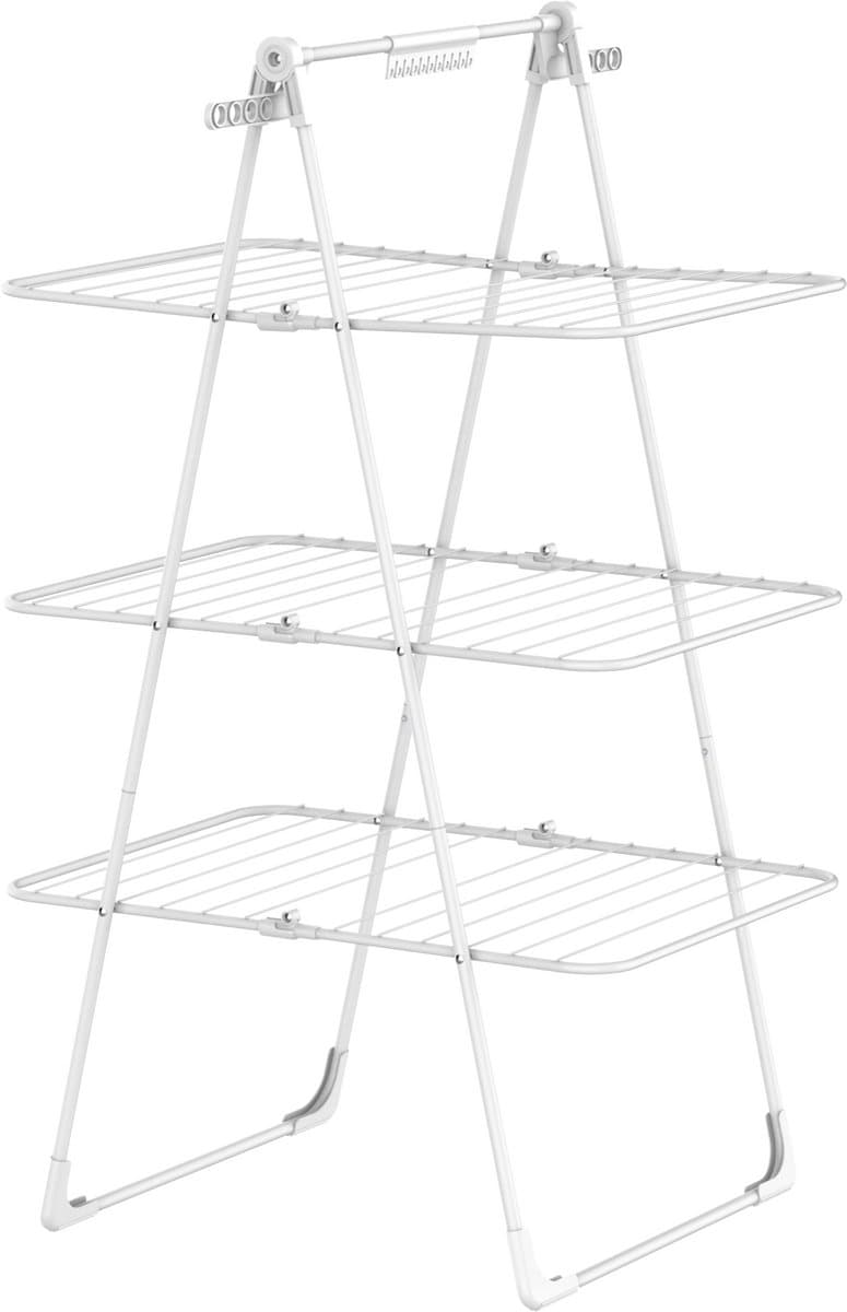 Bodo® Inklapbare Droogtoren – Staand Wasrek met 3 Niveaus - Wit — afbeelding 1