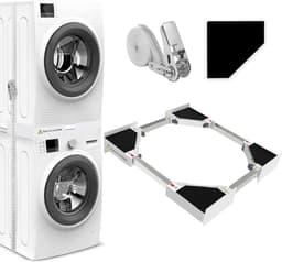 Universele stapelset voor wasmachine en droger - Verstelbaar tussenframe 46-66 cm — thumbnail 1