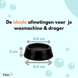 Fain - Trillingsdempers wasmachine – Set van 4 stuks – Zwart - Voetjes wasmachine & droger - Wasmachine demper – Anti trillings / vibratie dempers pads – Antislip rubber – Trillingsmat – Antislipmat - Extra dik — thumbnail 5