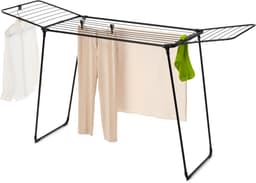 Brabantia HangOn Too Droogrek - 22 m - Inklapbaar Wasrek - Extra Hoog - Matt Black — thumbnail 1