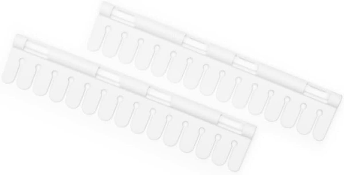 Drying Rack Accessory No Clothespins Needed Organizer for Bra Socks & Underwear Click-On Laundry Supplies Set of 2 Holders White — afbeelding 1
