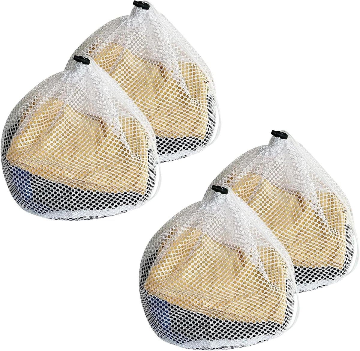 Allecto plus - Wasnetten set van 4 stuks (30 x 40 cm) voor wasmachine - waszak met trekkoord voor ondergoed, babykleding, blouse, sokken en beha. — afbeelding 1