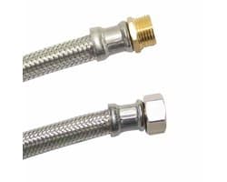 1/2" Panzerslang, RVS, DVGW, 500mm Flexibele Slang