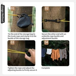 - Travel Clothesline - Adjustable Camping Retractable Clothesline with 16 Pcs Clips - Indoor and Outdoor Clothesline for Camping, Travel, Holiday, and Balcony (1) — thumbnail 3