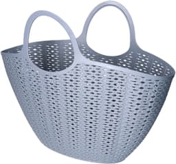 CM Flexibele wasmand of draagtas - grijs - 22 liter - kunststof - 50 x 20 x 40 cm - opbergen — thumbnail 3
